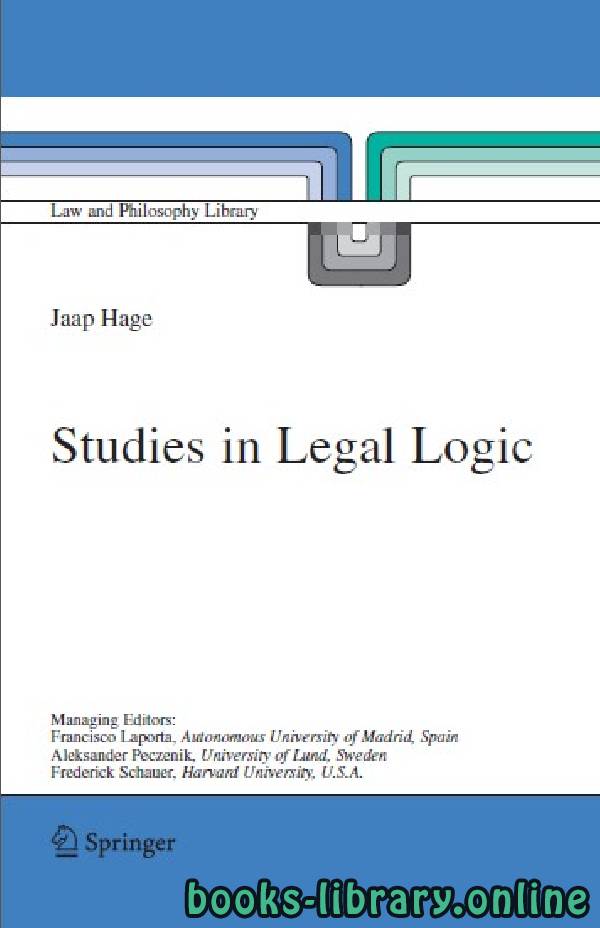 ❞ كتاب Studies in Legal Logic text 12 ❝  ⏤ جاب الحاج
