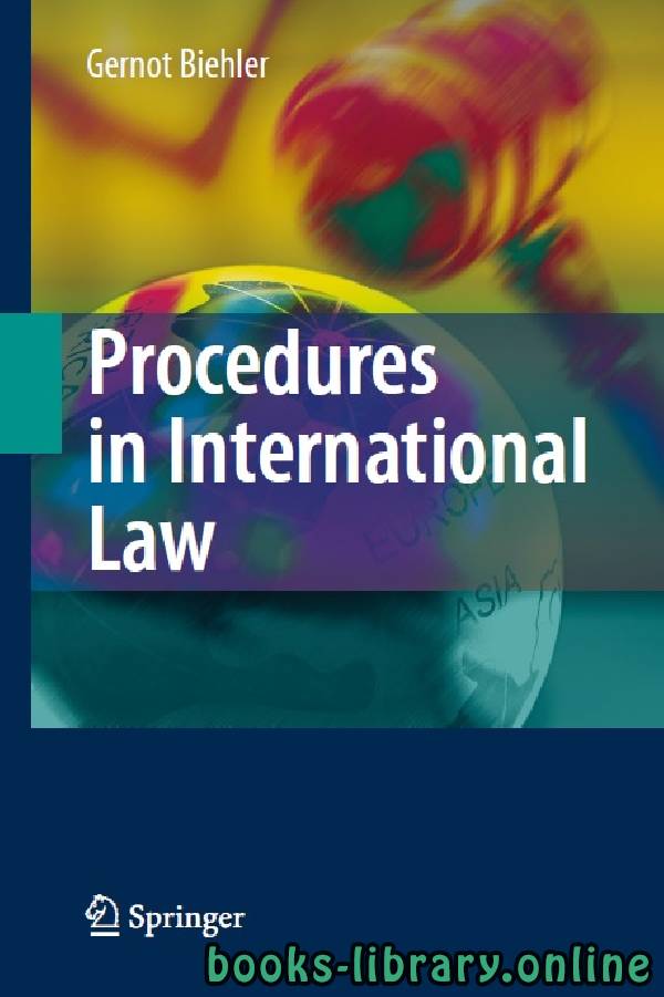 Procedures in International Law chapter 2