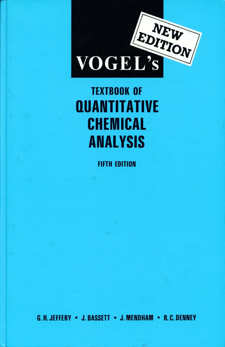 ❞ كتاب التحليل الكمي - سلسلة كتب فوغل vogel - quantitative chemical analysis 5th ed ❝  ⏤ VOGEL