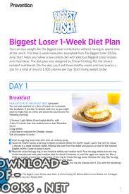 ❞ كتاب Biggest Loser 1-Week Diet Plan PDF ❝ 