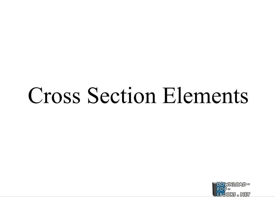 ❞ كتاب Cross Section Elements ❝  ⏤ مصطفى كامل