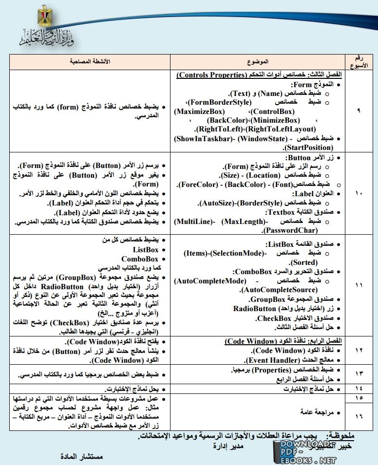 ❞ مذكّرة منهج الصف الثالث الاعدادى " حاسب الى " ❝  ⏤ محمد احمد المصلحى    