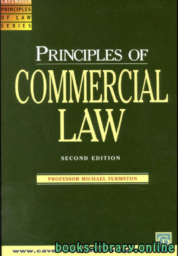❞ كتاب Principles of Commercial Law 2 Edition ❝  ⏤ مايكل فورمستون