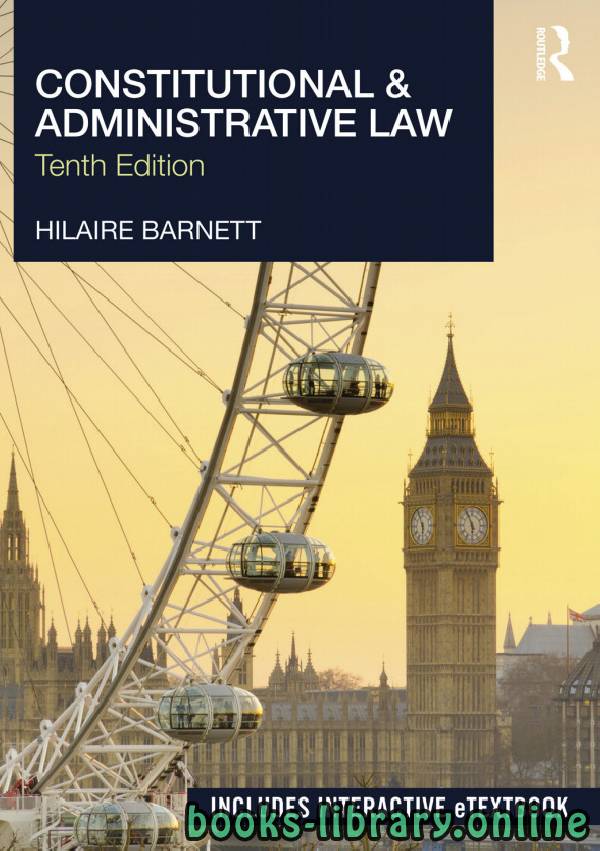 ❞ كتاب Constitutional & Administrative Law Tenth edition ❝  ⏤ هيلير بارنيت