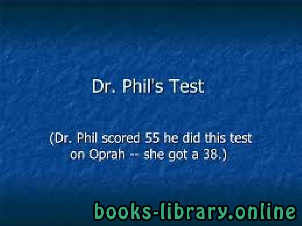 ❞ كتاب Dr. Phil Test ❝  ⏤ Dr. Phil