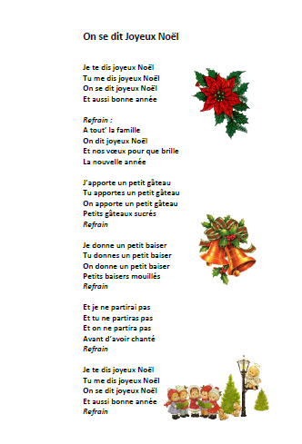 « On se dit Joyeux Noël », chanson inspirée de « We Wish You A Merry Christmas » 