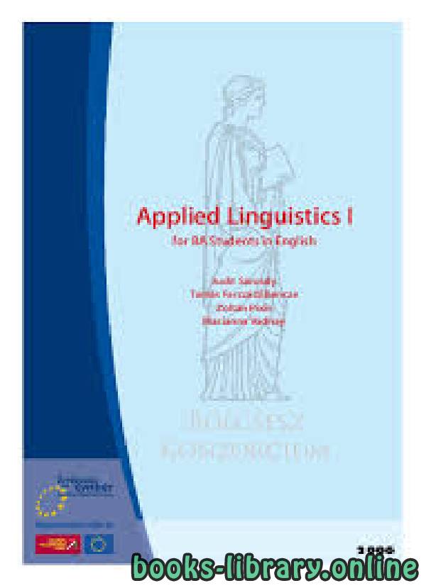Applied Linguistics I for BA Students in English