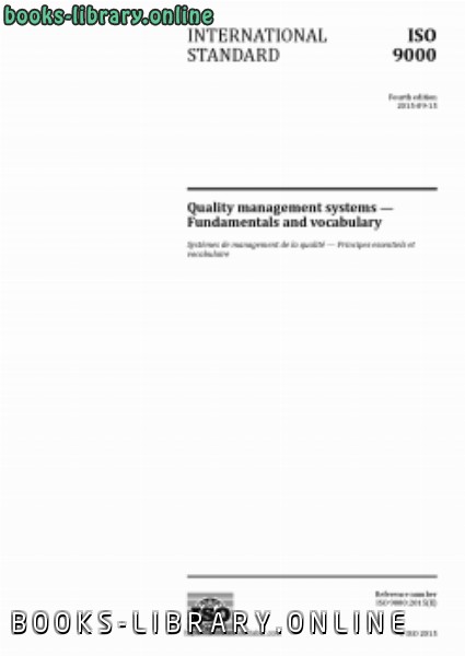 ❞ كتاب ISO 9000:2015 Quality management systems ❝  ⏤ ISO 2015