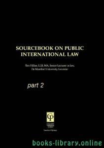 SOURCEBOOK ON PUBLIC INTERNATIONAL LAW part 2 text 8 