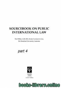 SOURCEBOOK ON PUBLIC INTERNATIONAL LAW part 4 text 10 