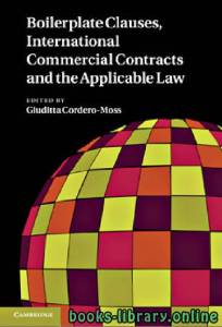 BOILERPLATE CLAUSES, INTERNATIONAL COMMERCIAL CONTRACTS AND THE APPLICABLE LAW text 8 