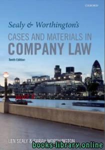 Sealy & Worthington's  Cases and Materials in Company Law 10th part 3 text 8 